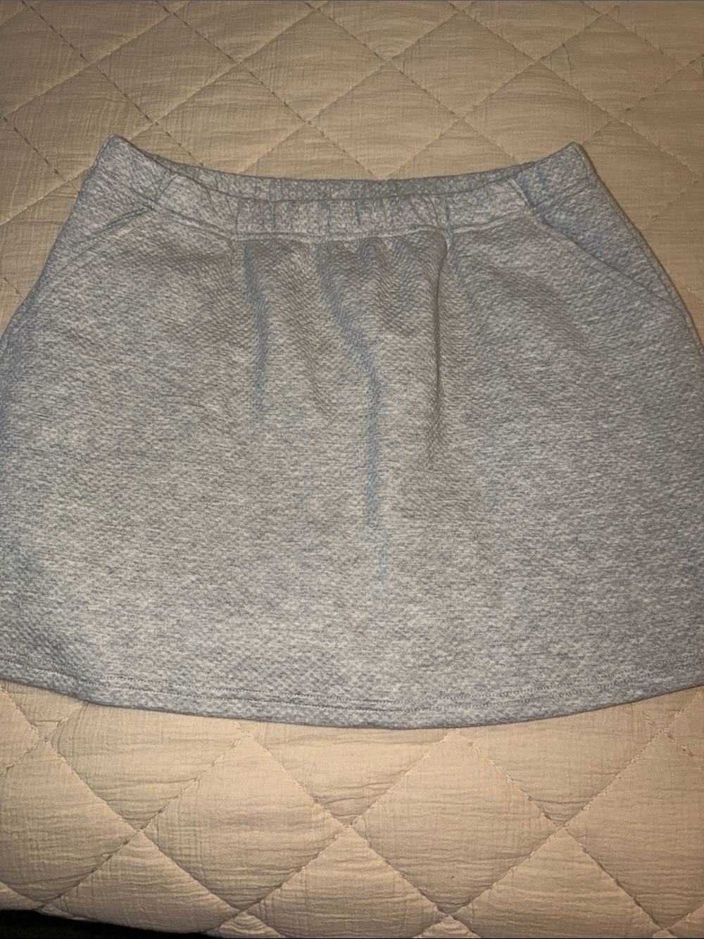 Pink Lily Light Heather Gray Mini Skirt